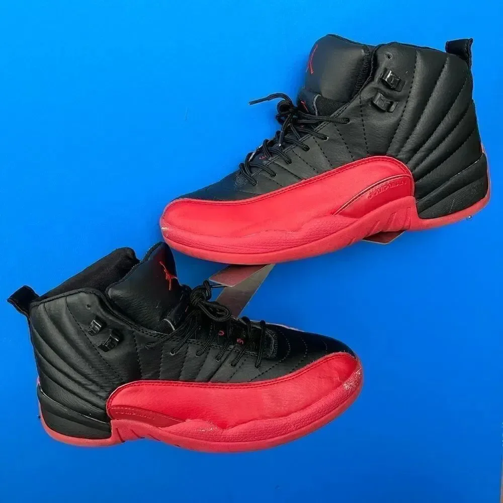 Air Jordan 12 OG XII Flu Game Black Red 1997 130690-061 Size 9.5